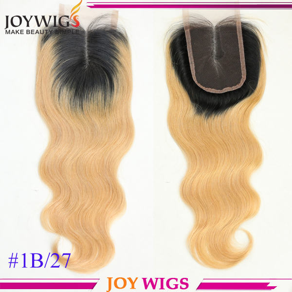 Factory Wholeale 7A Grade Ombre Body Wave Cambodian Hair Cheap Human Hair Lace Closure