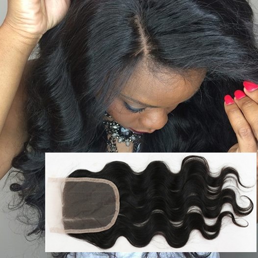 2015 tangle free no shedding natural color 3.5x4inch lace closure