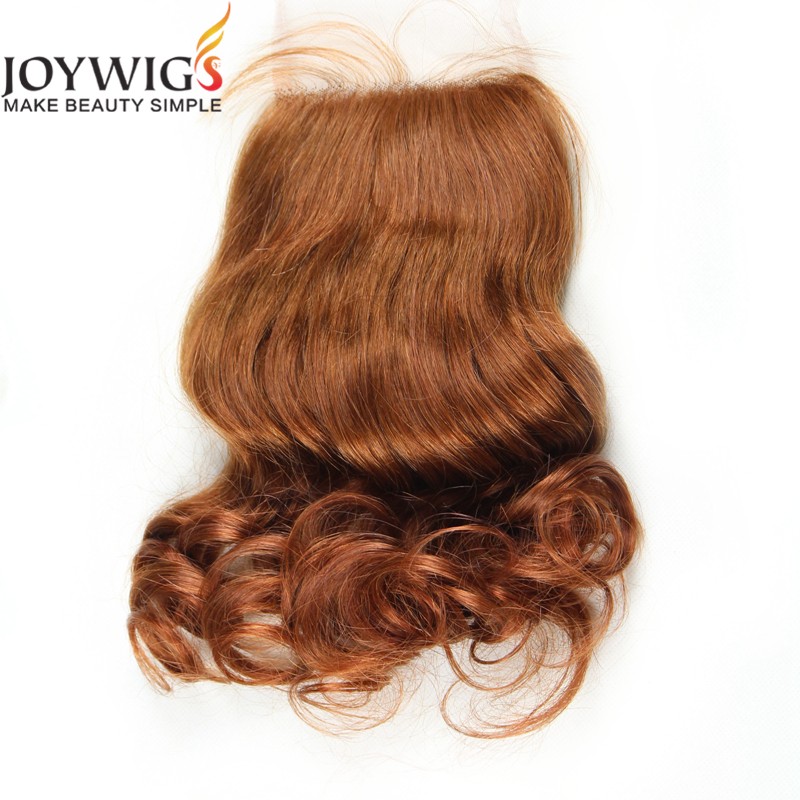 Modern Design 2016 Joywigs Pretty Color Big Wave Human Hair Closure High Quality Brazilian Human Hai