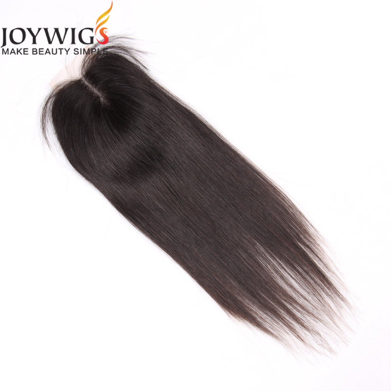 Hot Selling Natural Color Silky Straight Hair Closures Good Quality Indian Human Hair Middle Part St