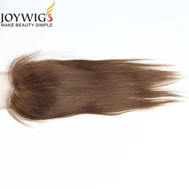 Superior Quality Long Straight Human Hair Closures Indian Remy Human Hair 4 Color Silky Straight Lac