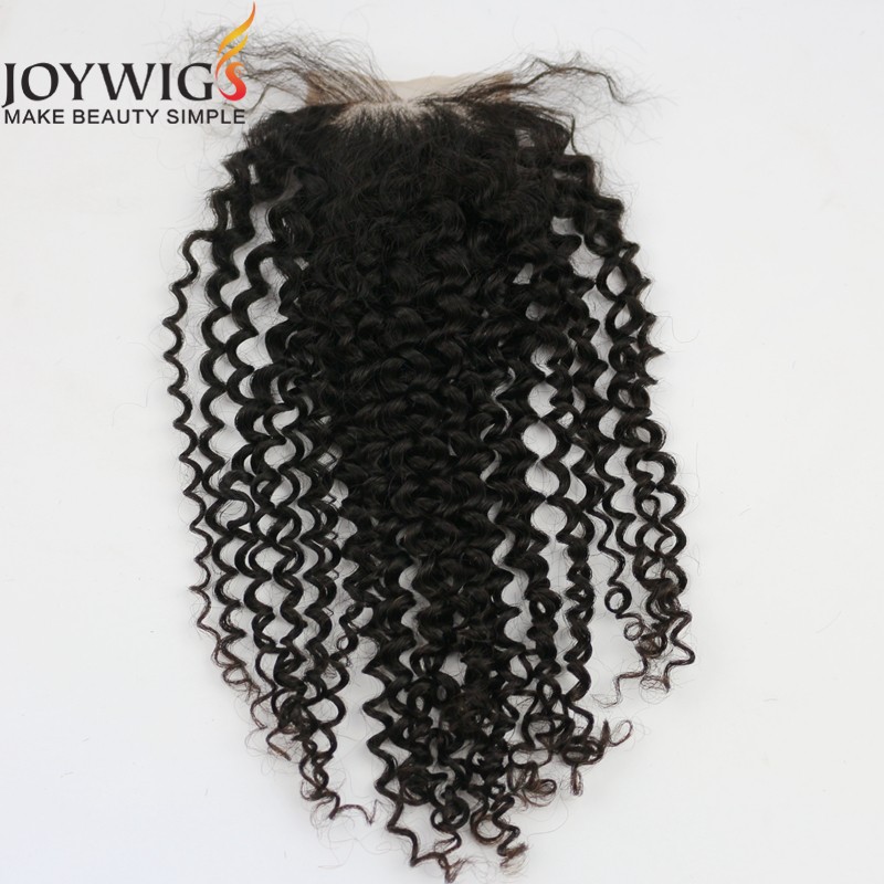 Fashionable Joywigs Deep Curl Human Hair Closures Unprocessed Brazilian Virgin Hair Lace Closure