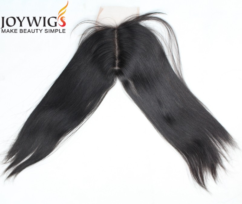 Hot Selling Long Straight Human Hair Closures Good Quality Brazilian Virgin Human Hair Middle Part S