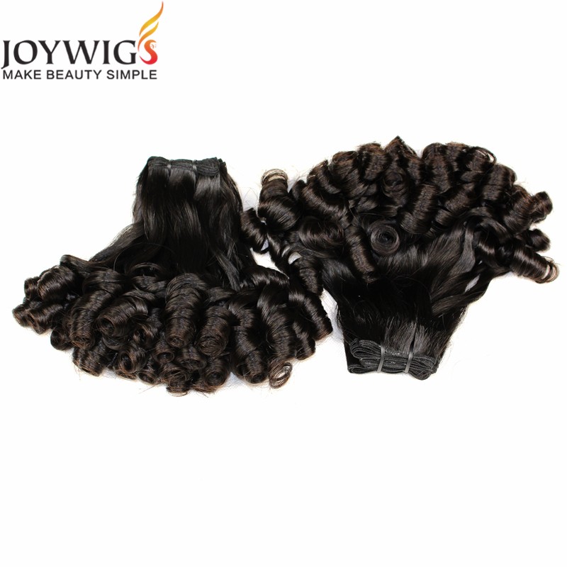 Fashionable Joywigs Tip Curl Human Hair Weaving Unprocessed Brazilian Virgin Hair Weaving
