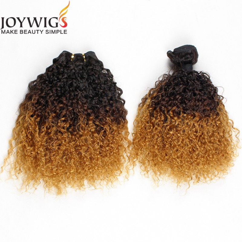 2015 Fashion 2T Color Brazilian Virgin Human Hair Weaving Jerry Curl Human Hair Weft