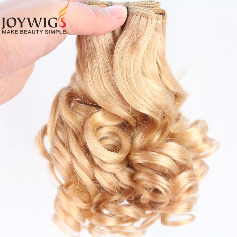 Joywigs New Arrival Blonde Bouble Weft 7a8a9a Pretty Blonde Color Unprocessed Brazilian Virgin Human