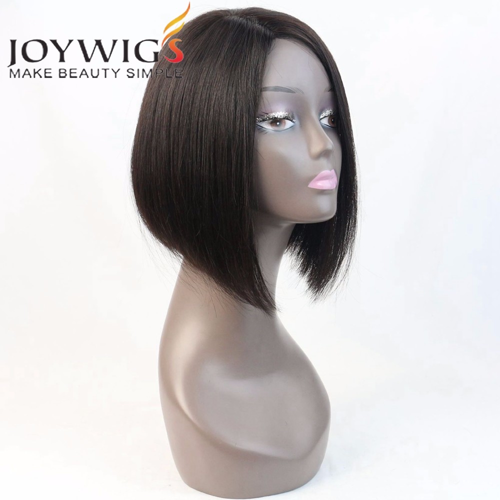 Short Bob None Lace Machine Made Wig Human Hair Wig
