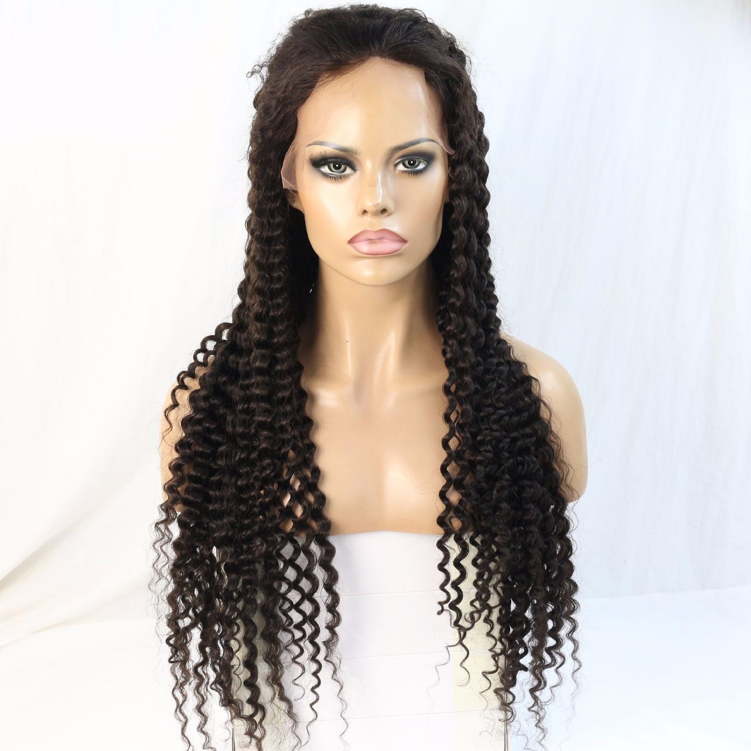 22 Deep wave Wig Natural Color Virgin Brazilian Lace Front Wig