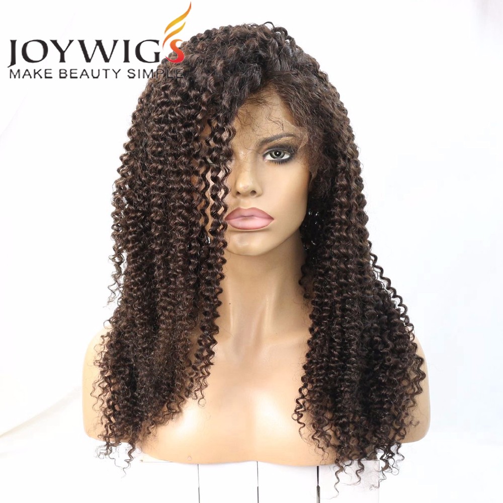 150% density jerry curly virgin malaysian hair lace front wig