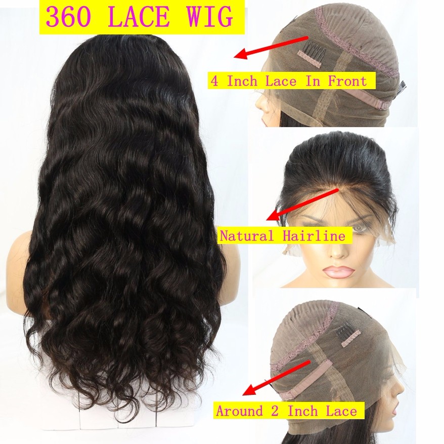 Instock Body Wave 360 Lace Wig 180% Density 360 Wig