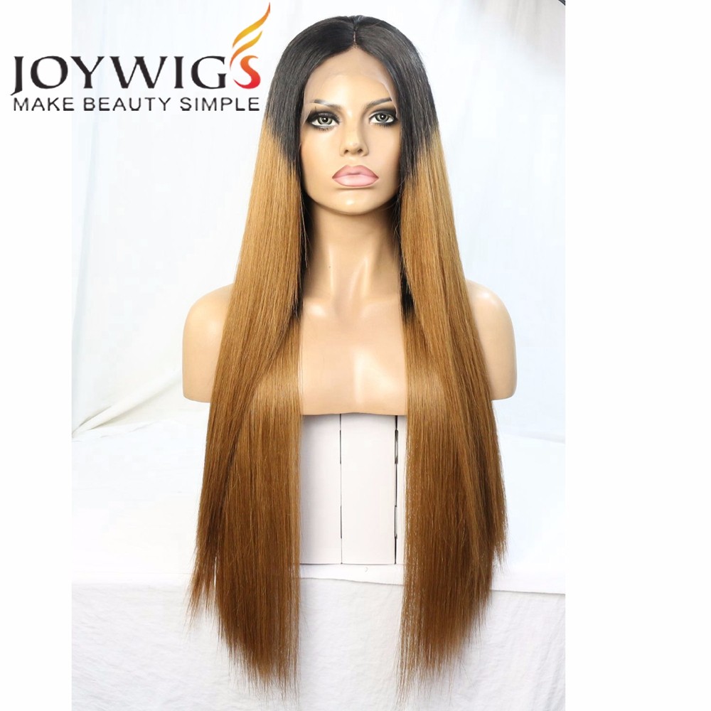 26 Long Wig Dark Root Ombre Glueless Full Lace Wig