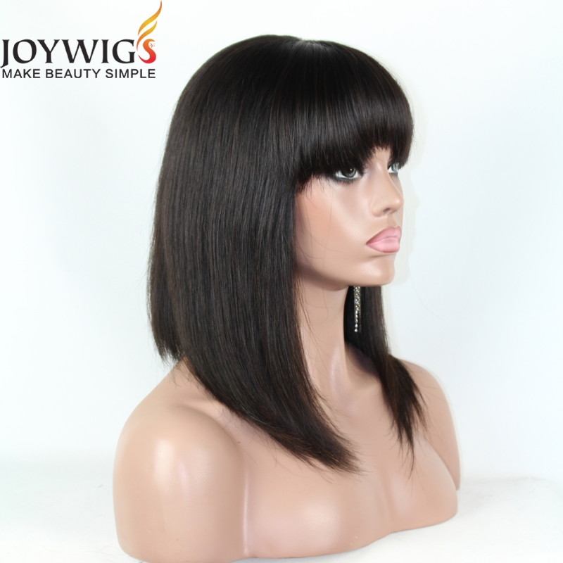 Fashion Natural Looking Raw Virgin Unprocessed Human Hair Lace Front Wig Bob Wig